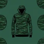 dark green camouflage long-sleeved t-shirt image